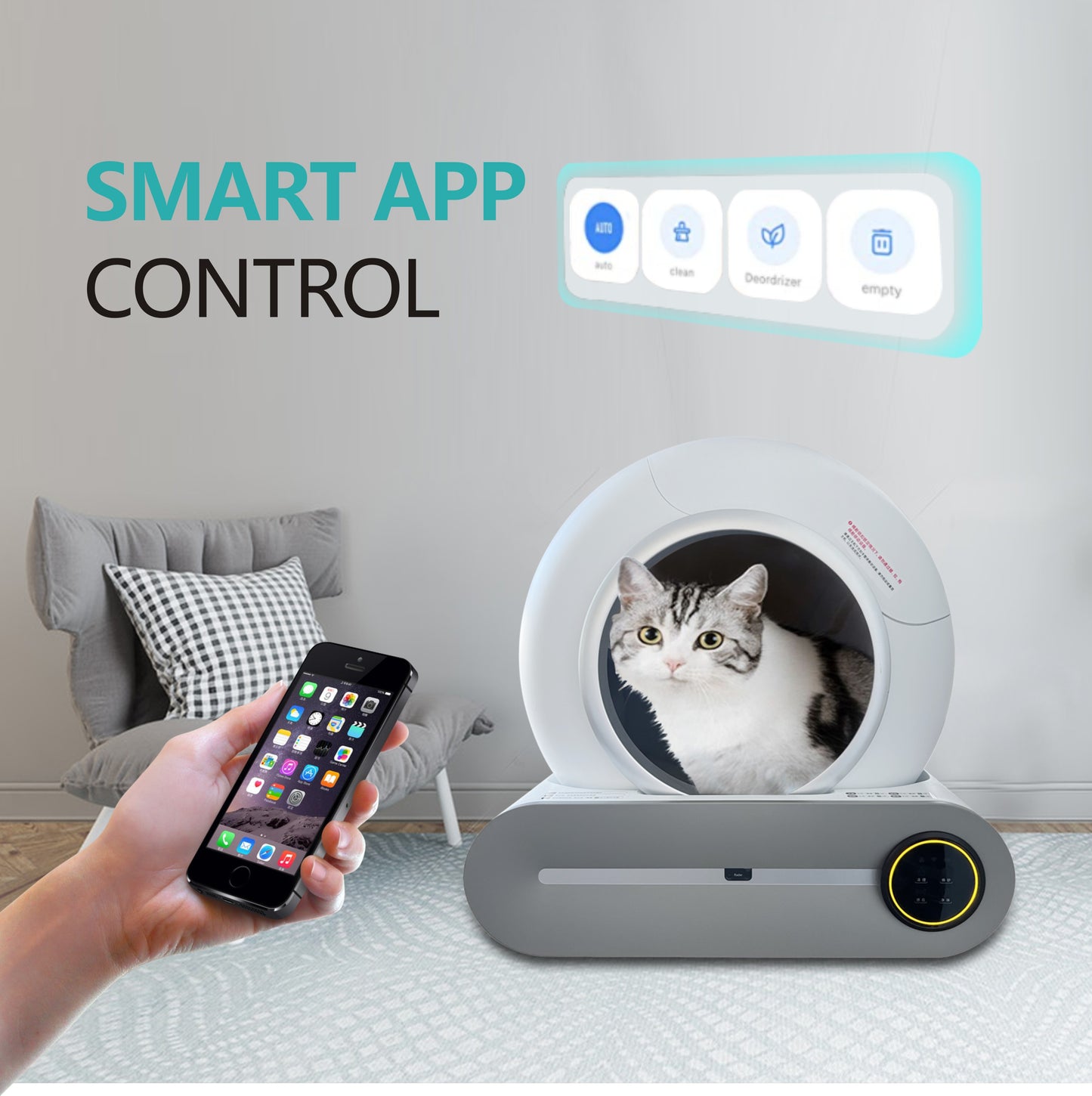 Smart Cat Litter Box Self-cleaning